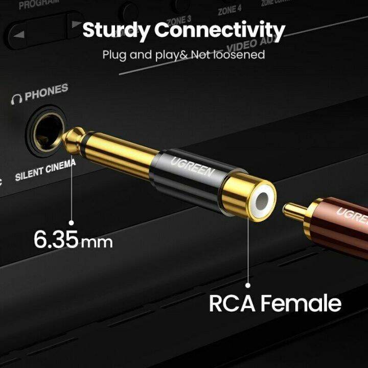6.35mm Male to RCA Female Adapter