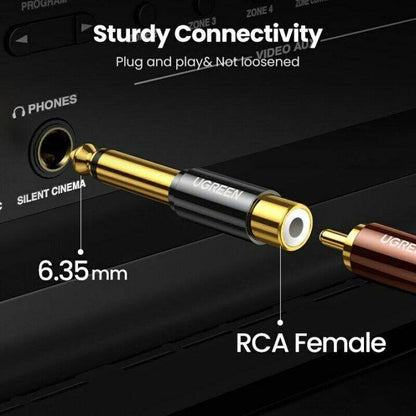 6.35mm Male to RCA Female Adapter
