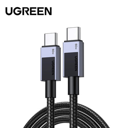 USB-C to USB-C PD Fast Charging Braided Cable 3A Max Space Gray 2m