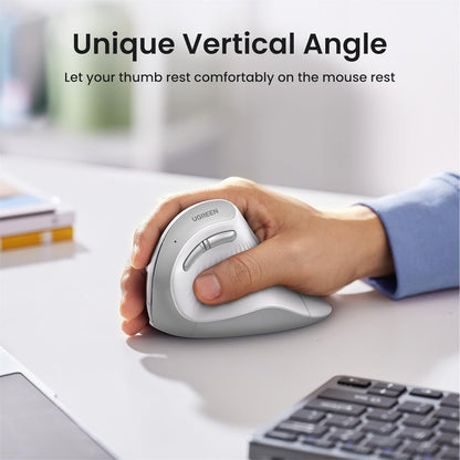 Vertical Ergonomic Mouse, Bluetooth & 2.4G, Silent Quiet Clicks, 5 Buttons