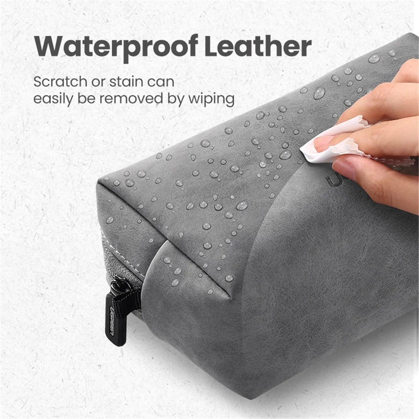 Electronics Accessories Storage Bag with Lanyard (Gray)