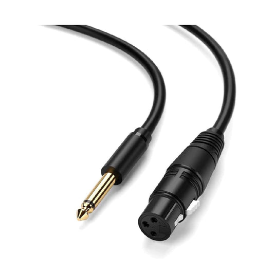 6.5 Mono Male to 3 Pin XLR Female Audio Cable 3M