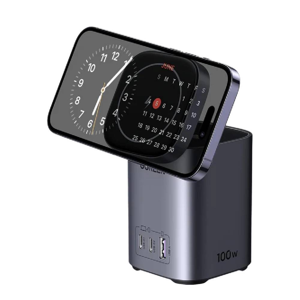 100W 4-Port USB Desktop Fast Charger UK