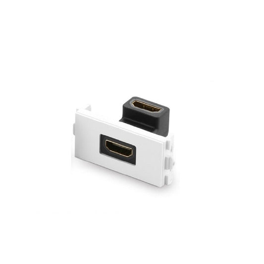 HDMI Socket Panel Straight  (White)