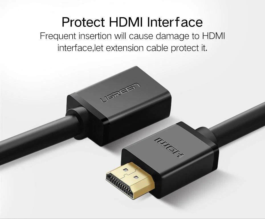 HDMI Male to Female Cable 0.5m (Black)
