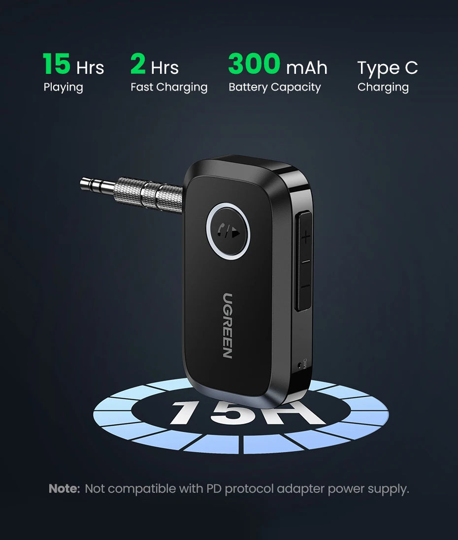 Car Bluetooth 5.3 AUX Adapter