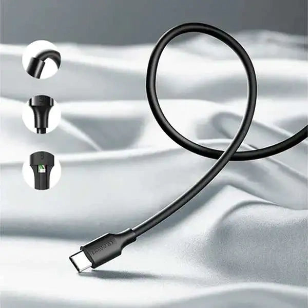 USB-A 2.0 to USB-C Cable Nickel Plating 2m (Black)