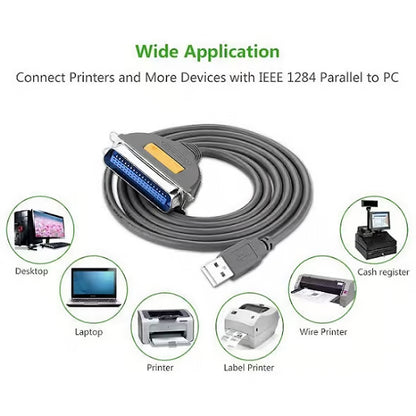 USB to IEEE1284 Parallel Printer Cable 2m