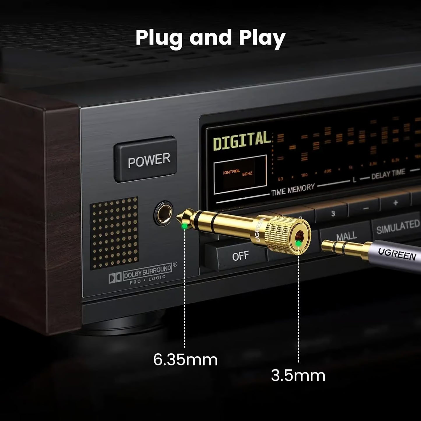 6.5mm Male to 3.5mm Female Adapter