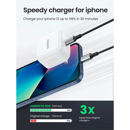 30W PD Fast Charger UK (White)