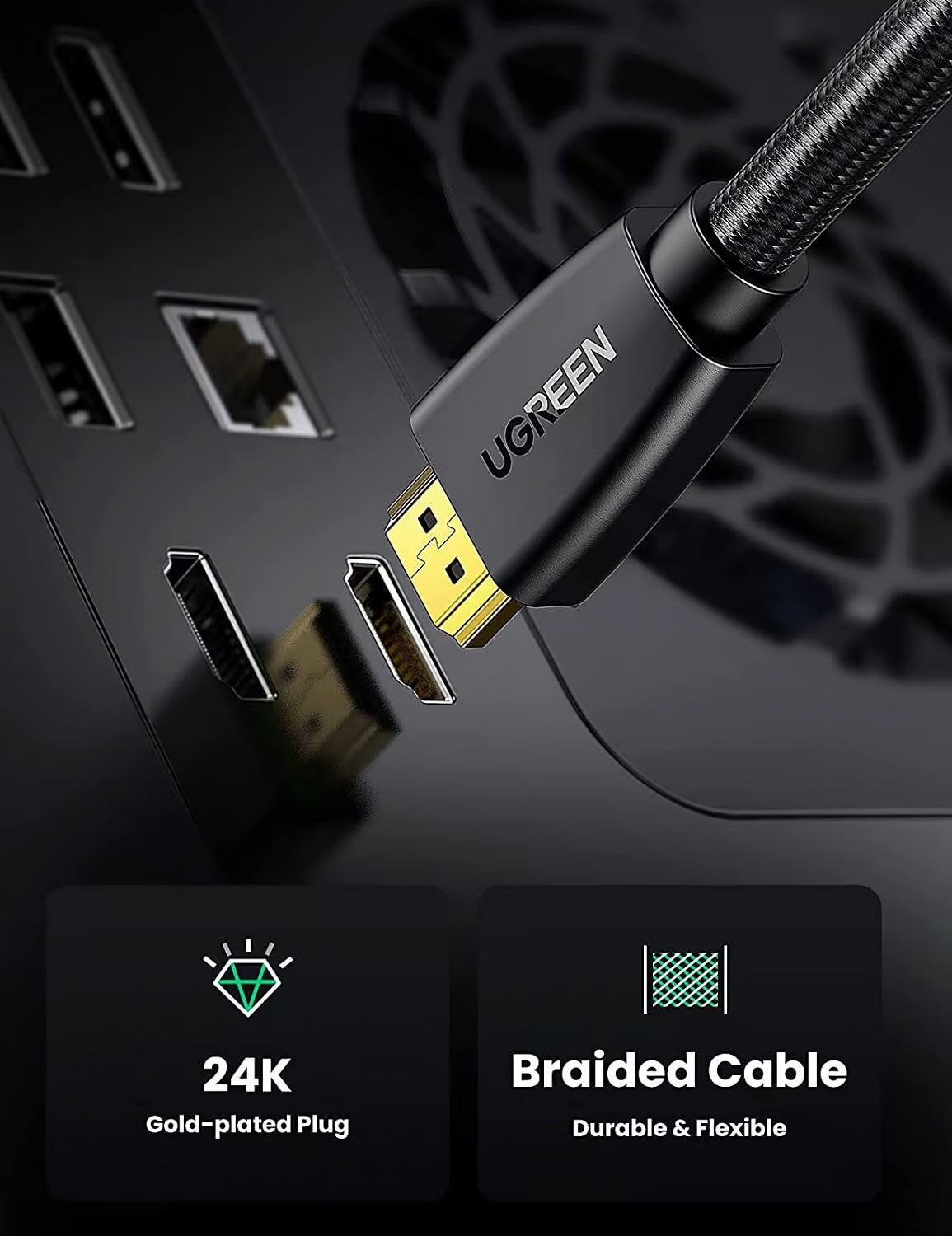HDMI Male to Male Cable Version 2.0 with braid   10M