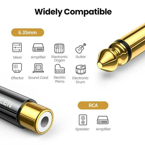 6.35mm Male to RCA Female Adapter