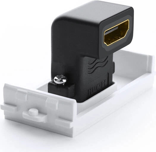 HDMI Socket Panel Elbow (White)