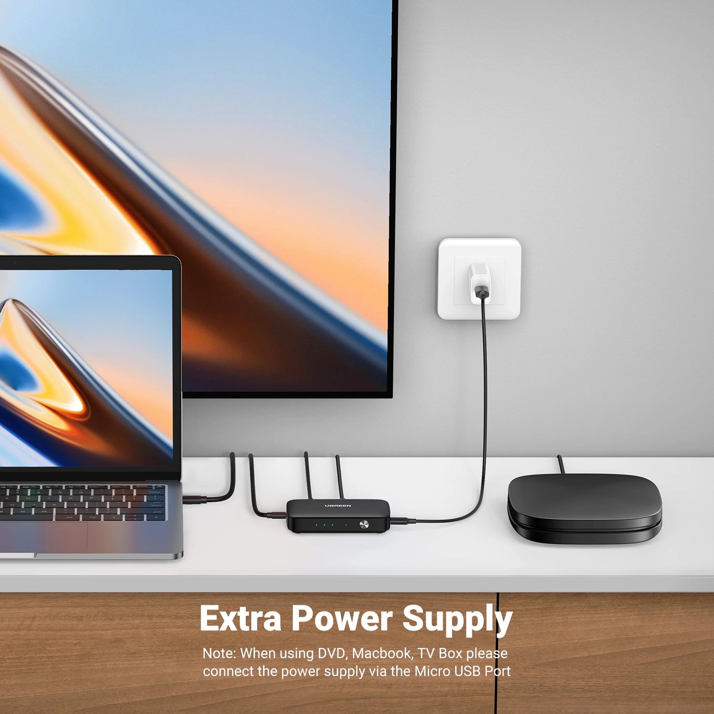 HDMI Switcher 3 In 1 Out  4K@30HZ