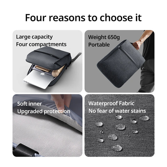 Laptop Backpack B02 Dark Grey (Up to 15.6'')