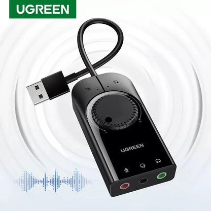 USB 2.0 External Stereo Sound Adapter Black