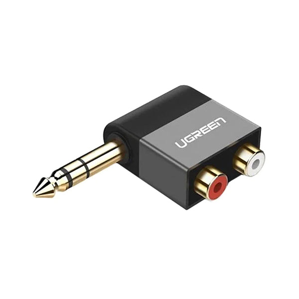 6.35mm Male to 2RCA Female Adapter (Black)