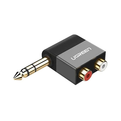 6.35mm Male to 2RCA Female Adapter (Black)