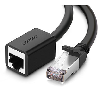 Cat 6 FTP Ethernet RJ45 Extension Male/Female Patch Cords 1.5m (Black)
