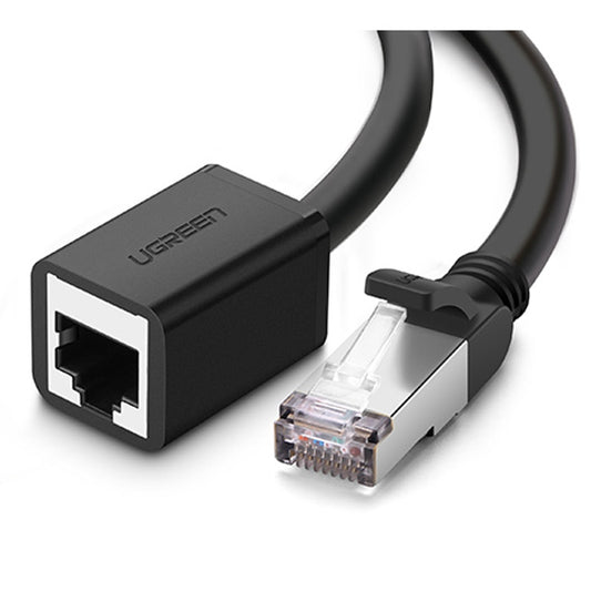 Cat 6 FTP Ethernet RJ45 Extension Male/Female Patch Cords 1.5m (Black)