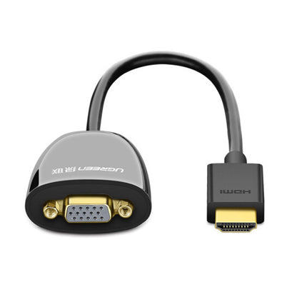 HDMI to VGA converter without Audio Black