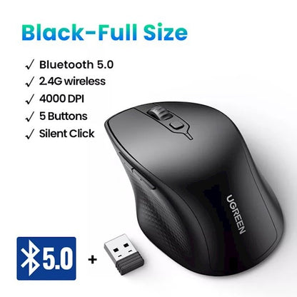 Ergonomic Contoured-Shape Design Wireless Mouse