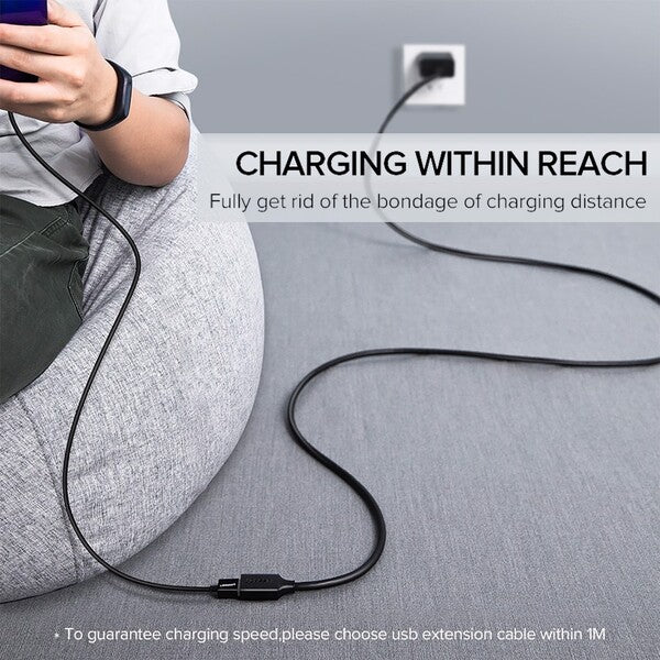 USB 2.0 A male to A female extension cable 1M Black