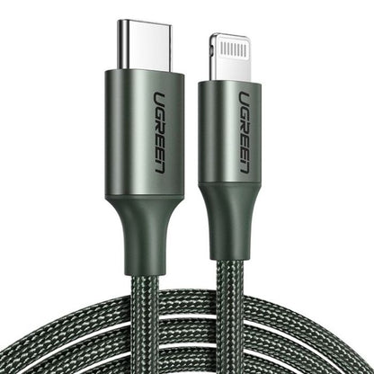 USB-C to Lightning Cable Aluminum Shell Braided 1m(Midnight Green)