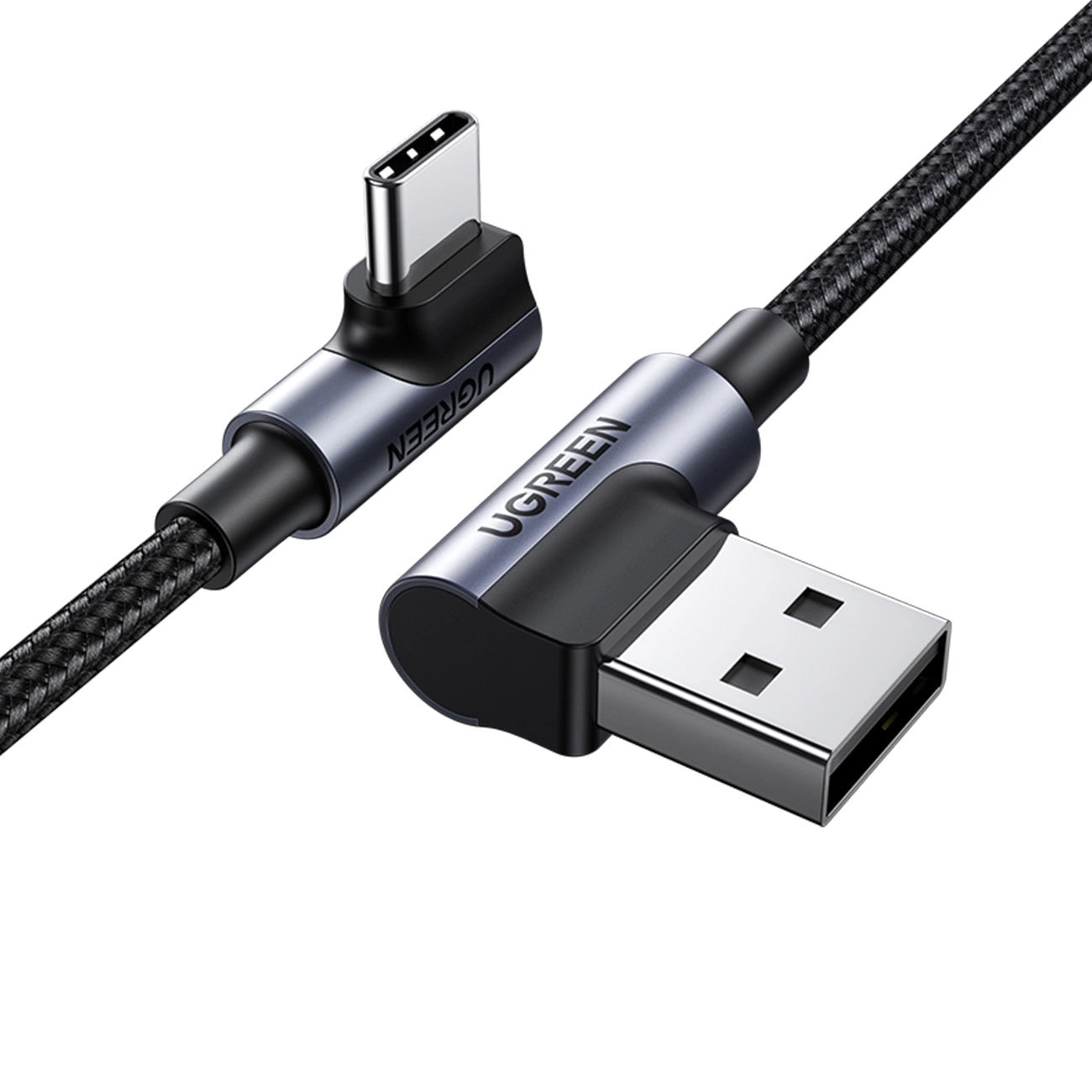 Right Angle USB-A to USB-C Cable 2m (Space Gray)