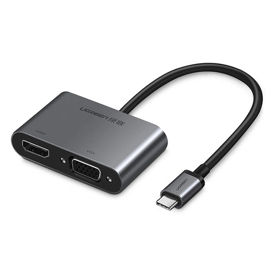 USB-C to HDMI + VGA +USB 3.0 Adapter with PD (Space Gray)