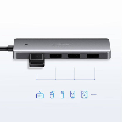 4-Port USB3.0 Hub with USB-C Power Supply