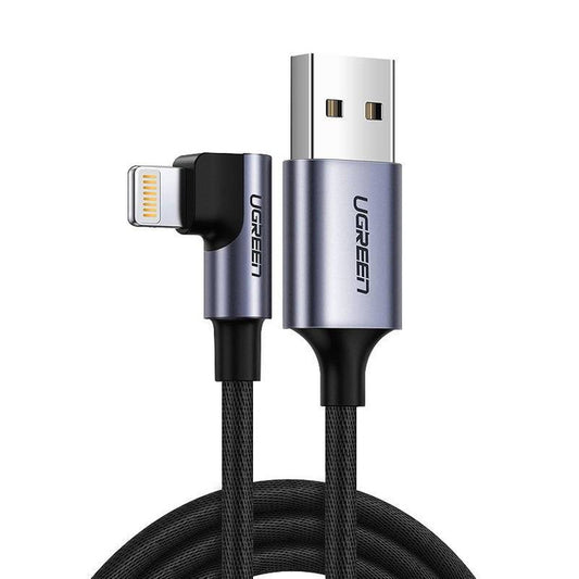 Angled Lightning To USB 2.0 A Male Cable (90°  Angle)