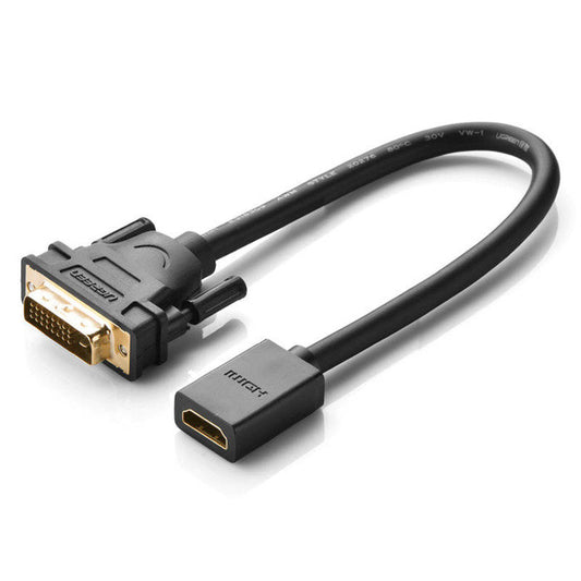 DVI Male to HDMI Female Adapter Cable 22cm (Black)