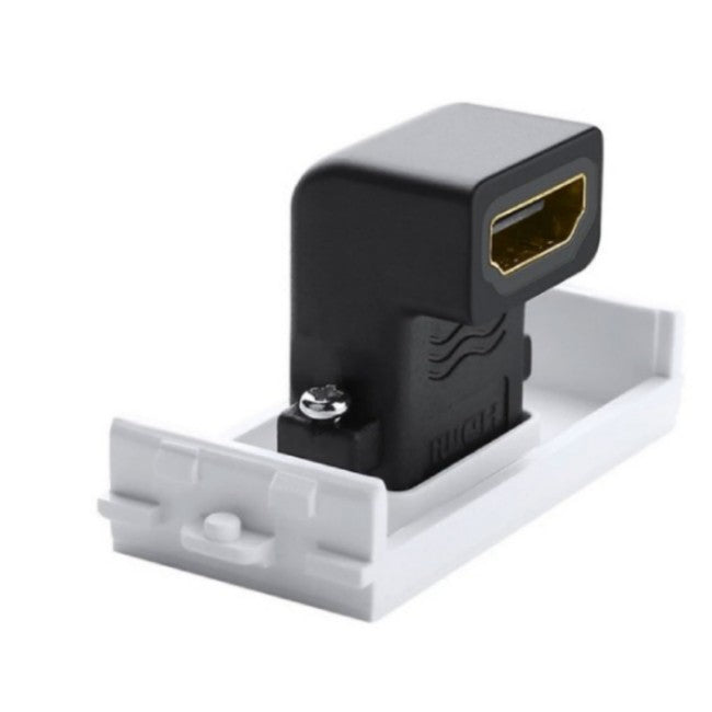 HDMI Socket Panel Straight  (White)