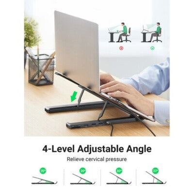 USB-C to 2*USB3.0+HDMI+SD+TF Card Reader Docking Station