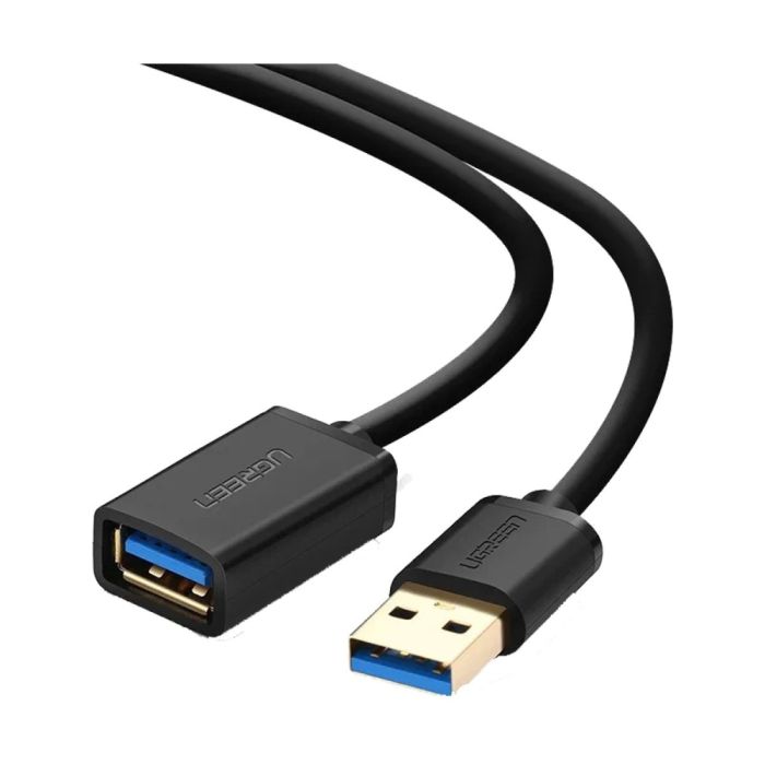 USB3.0 A male to female flat cable  2M   Black