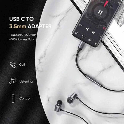 Type C To 3.5MM Stereo Female Adapter Cable 10CM