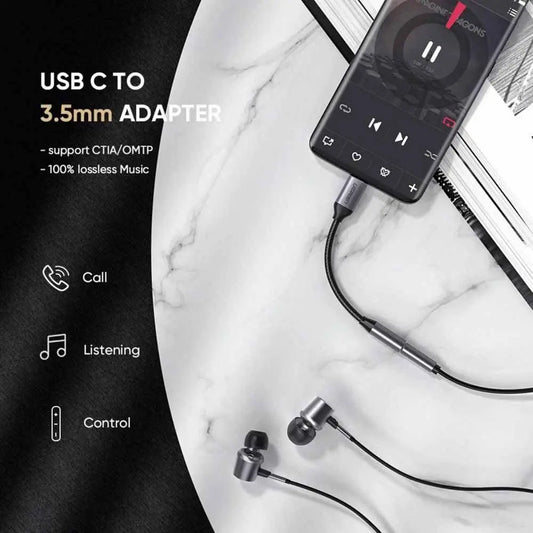 Type C To 3.5MM Stereo Female Adapter Cable 10CM