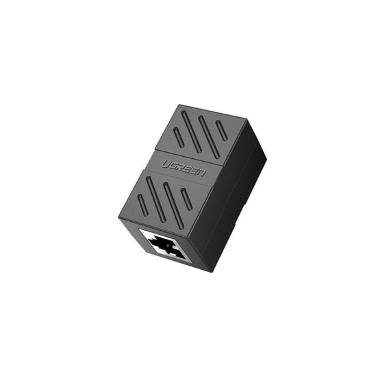 RJ45 Network Keystone Jack In-Line Coupler Female to Female (Black)