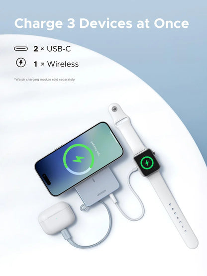 MagFlow Magnetic Wireless MagSafe Power Bank 10000mAh Qi2 25W