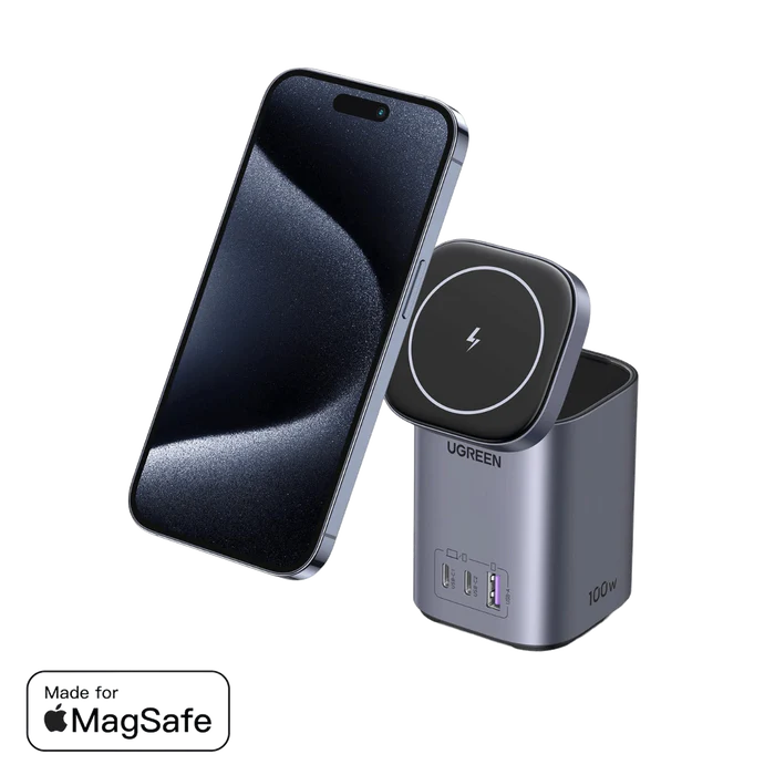 2-in-1 GaN Charging Station 100W (UK) (Space Gray)