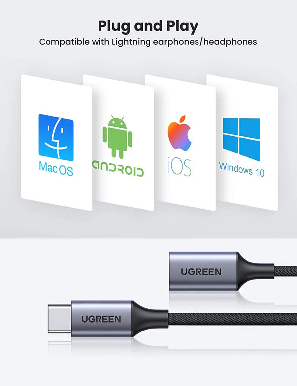 USB-C to Lightning Female Audio Cable