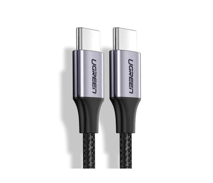 USB 2.0 C M/M Round Cable Nickel Plating Aluminum Shell 1m (Gray